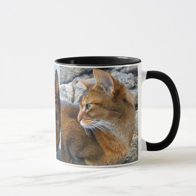 Mug Chat femelle abyssinien vermeil (Droite)