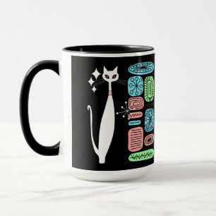 Mug Chat frais moderne de la rétro moitié du siècle