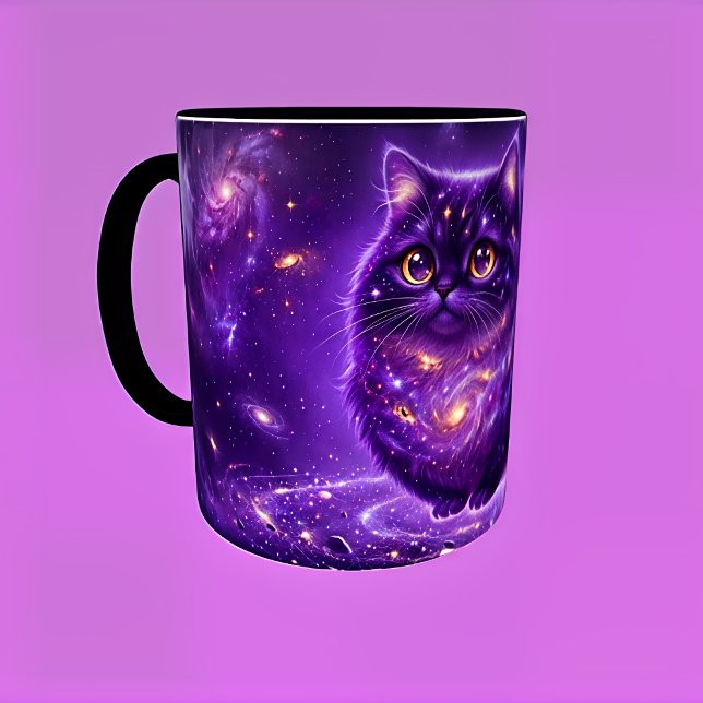 Mug Chat Galaxie Potelé (Créateur téléchargé)