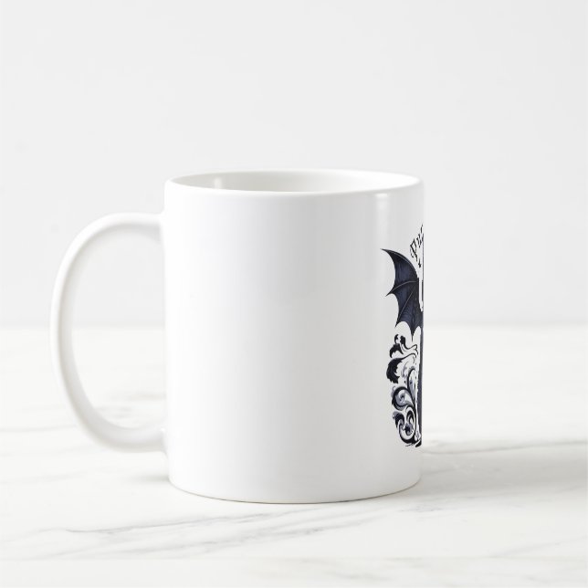 Mug Chat gothique avec ailes de chauve-souris (Gauche)