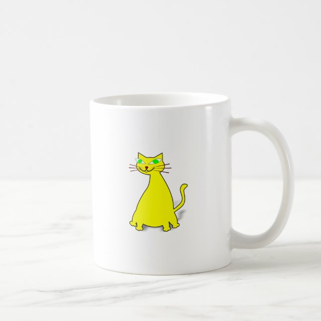 Mug Chat gras jaune (Droite)