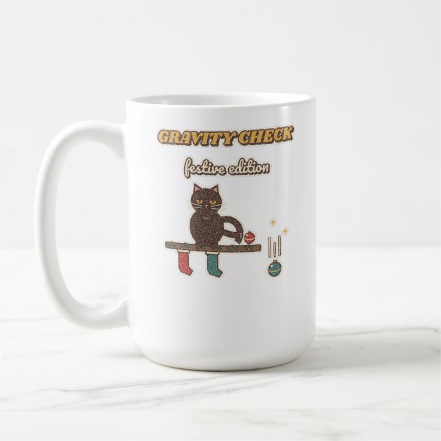 Mug Chat Gravity Check Édition Festive (Gauche)