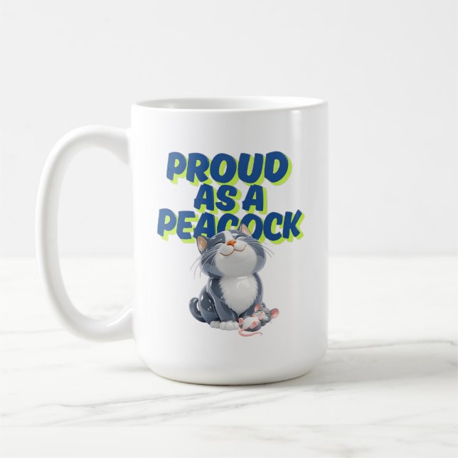 Mug  Chat Gris Adorable  (Gauche)