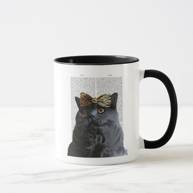 Mug Chat gris avec chèvre léopard (Droite)