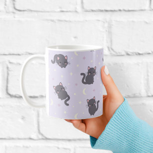 Mug Chat Gris Mignon Violet   Chats Kawaii