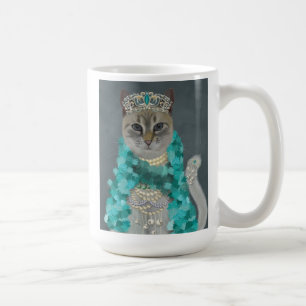 Mug Chat gris   Orné De Portrait De Cloches