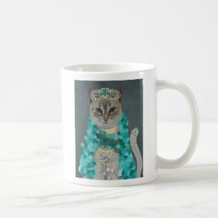 Mug Chat gris   Orné De Portrait De Cloches