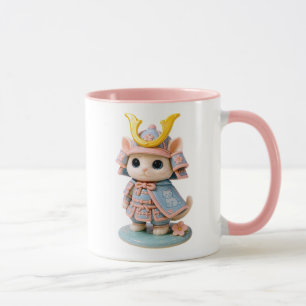 Mug Chat guerrier samouraï