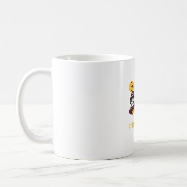Mug Chat Halloween Noël Joyeux Hallothanksmans Merci (Gauche)