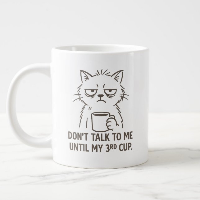 Mug Chat Heures supplémentaires - "Ne me parlez pa (Gauche)