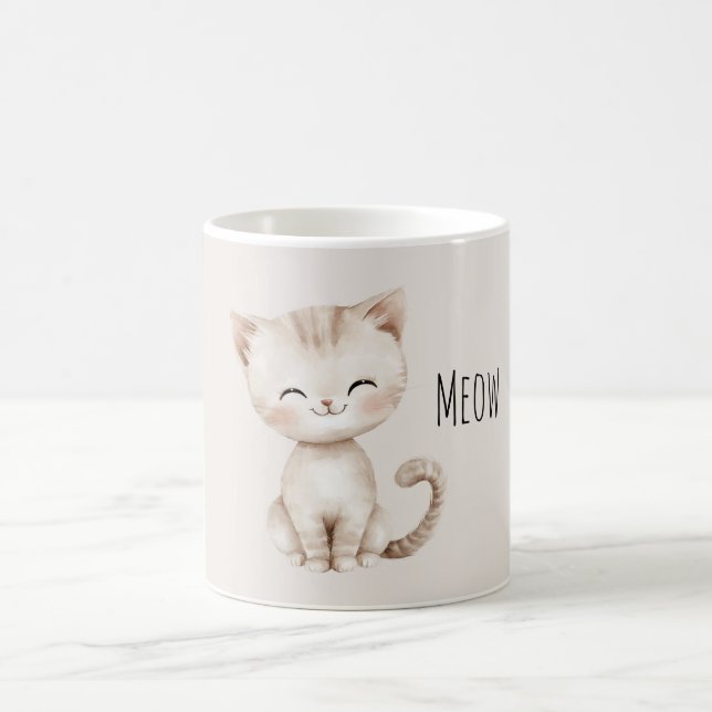 Mug Chat heureux crème (Centre)