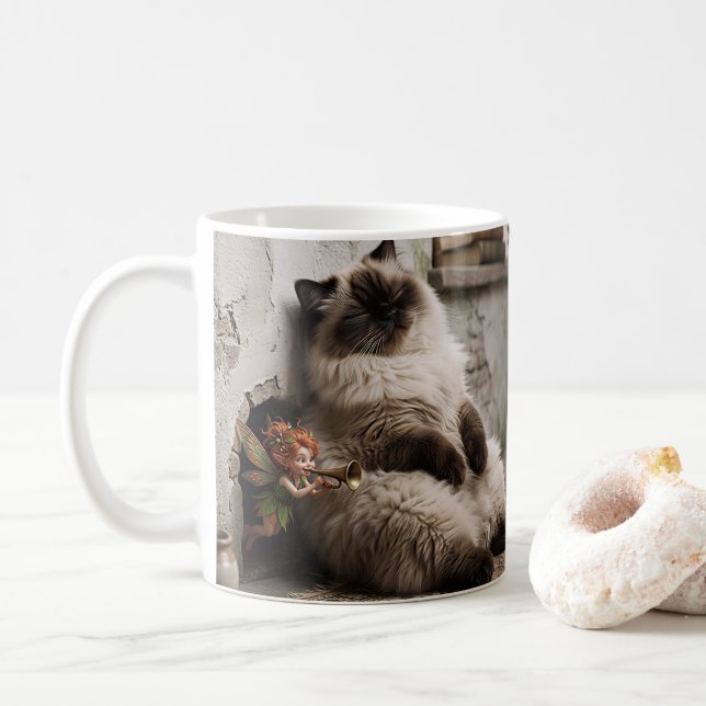 Mug Chat himalayen et Pixie Réveil Surprise  (Avec donut)