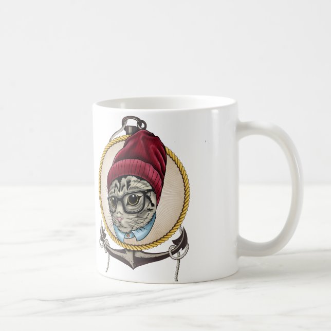 Mug Chat Hipster (Droite)