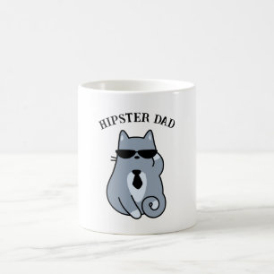 Mug Chat Hipster - Amoureux des chats Chat Papa Person