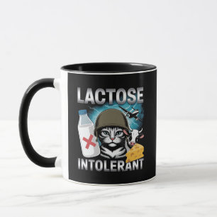 Mug Chat intolérant au lactose, drôle de vache laitièr