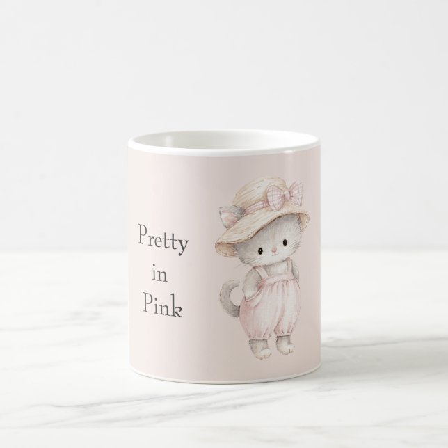 Mug Chat joli en rose (Centre)