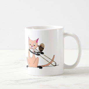 Mug Chat jouant le trombone