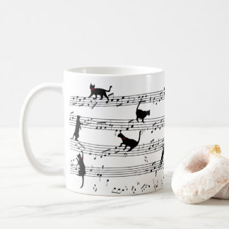 Mug Chat Jouer Note Musique, Chat Musique, Cadeau Chat