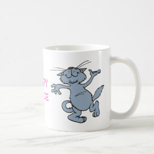Mug Chat joyeux drôle de danse de danse heureuse