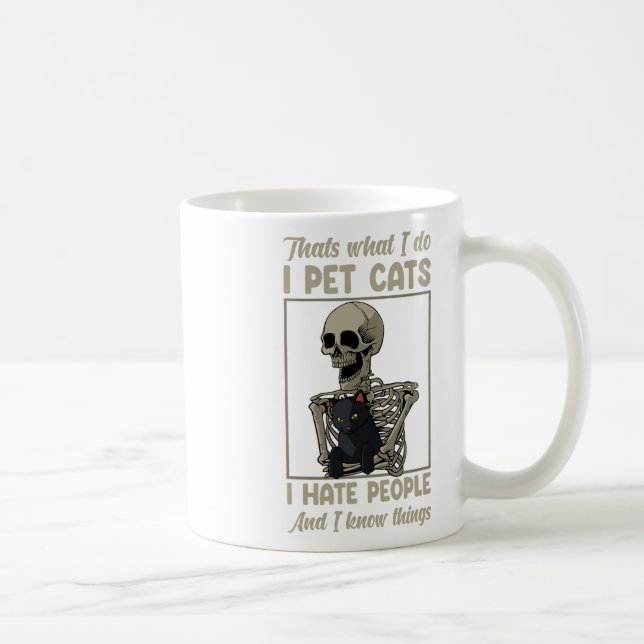 Mug Chat Kitten Lover Grumpy Crâne Kitty Propriétaire  (Droite)