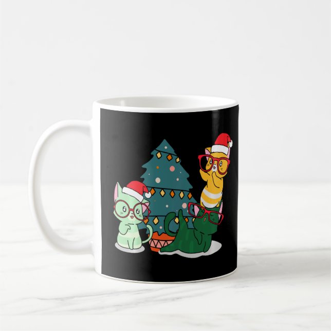 Mug Chat Kitten Santa Chapeau Christmas Kitty X Mas Bo (Gauche)