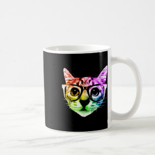 Mug Chat Kitty Arc-En-Ciel Avec Gles