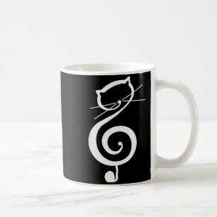 Mug Chat Kitty Clé de Sol Musique Drôle Chat Notes de