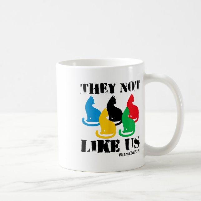 Mug Chat Ladies For Kamala 2024 Ils Ne Nous Aiment Pas (Droite)
