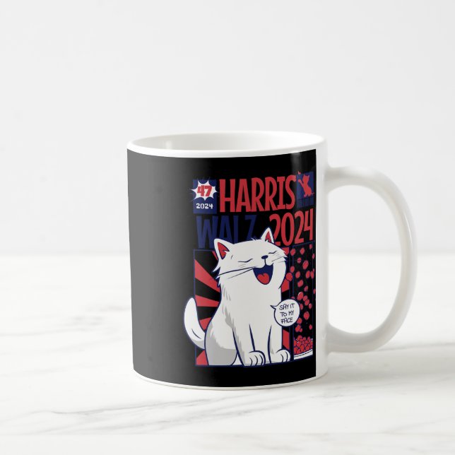 Mug Chat Ladies Pour Kamala Harris Dites-Le À Mon Visa (Droite)