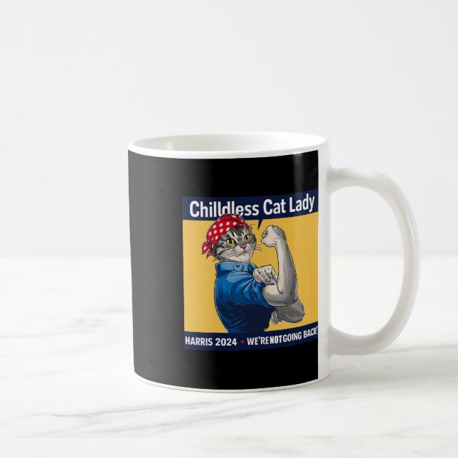 Mug Chat Lady Nous ne rentrons pas Kamala Harris 2024 (Droite)