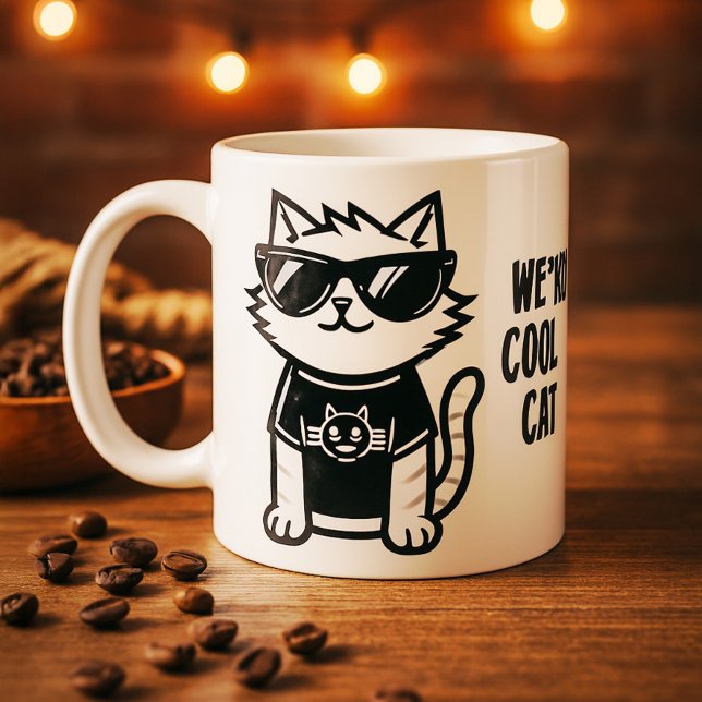 Mug Chat le plus frais du monde avec lunettes de solei (Créateur téléchargé)