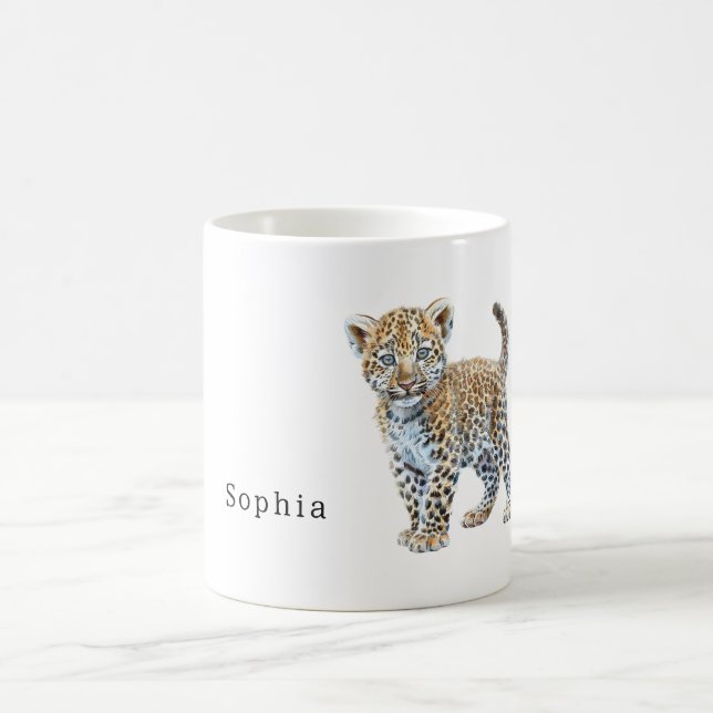 Mug Chat Léopard de Safari Animal (Centre)