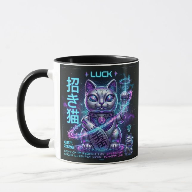 Mug Chat Lucky Cat Maneki Neko Charme Cosmique Graphiq (Gauche)