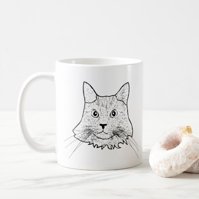 Mug Chat Maine Coon Personnalisé (Avec donut)