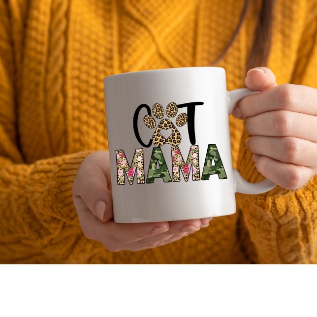 Mug Chat Mama Chat Maman Chemise (Créateur téléchargé)