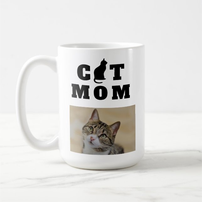 Mug Chat Maman Cute Silhouette Photo (Gauche)