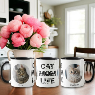 Mug Chat Maman Vie Personnalisée Animal de compagnie P