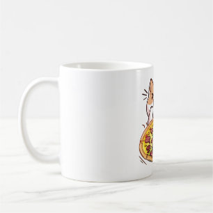Mug Chat Manger Une Pizza