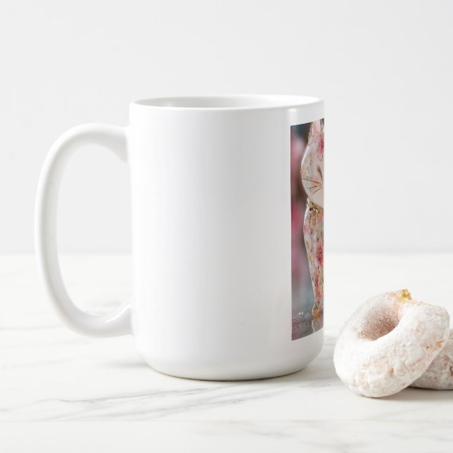 mug chat mignon blanc (Avec donut)