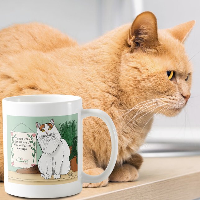 Mug Chat mignon blanc orange humour maison (Créateur téléchargé)