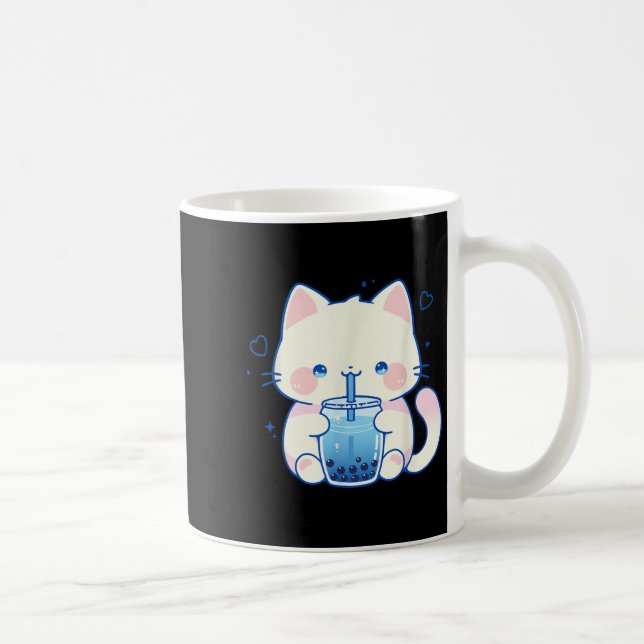 Mug Chat Mignon Boba Japonais Adorable Esthétique Fill (Droite)