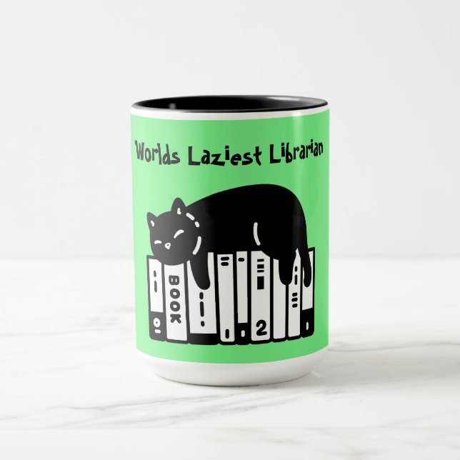 Mug Chat Mignon, Chat Drôle, Bibliothécaire Le Plu (Centre)