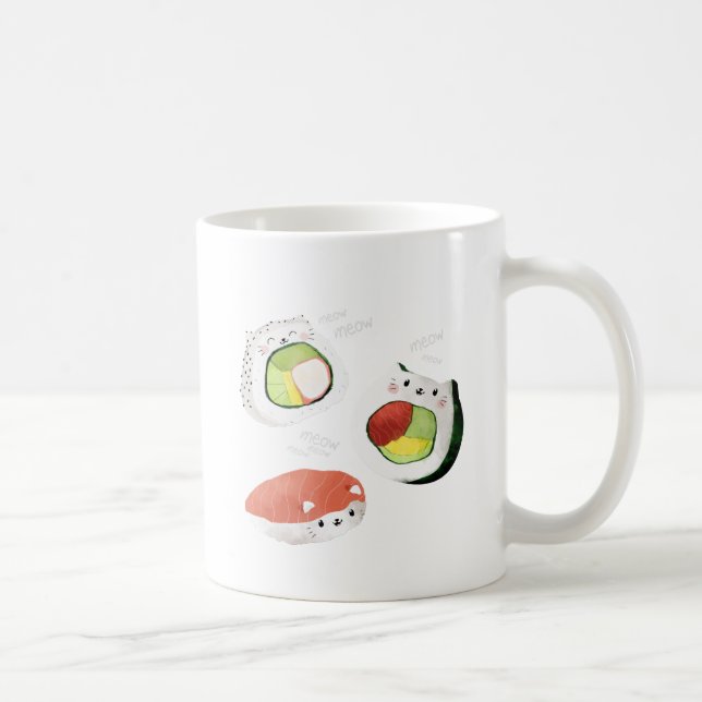 Mug Chat mignon de sushi (Droite)