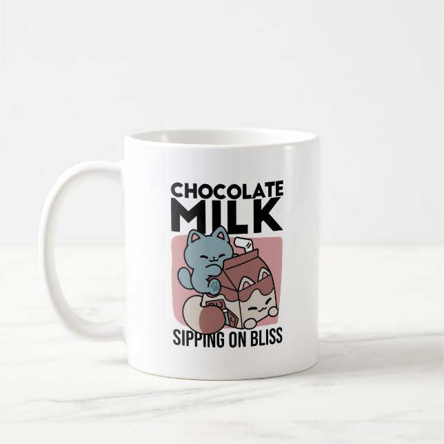 Mug Chat Mignon Lait Chocolat – Boisson Confortable et (Gauche)
