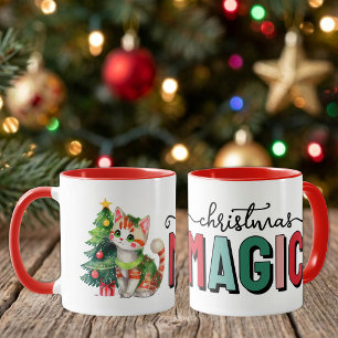 Mug Chat mignon magie de Noël