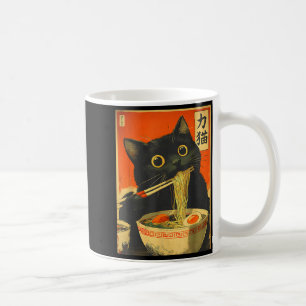 Mug Chat mignon mangeant des nouilles Ramen Cadeau drô