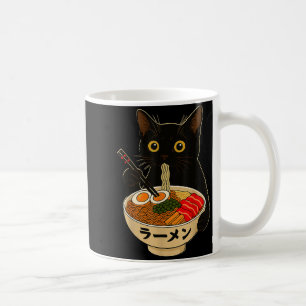 Mug Chat Mignon Mangeant Des Nouilles Ramen Drôle Cade