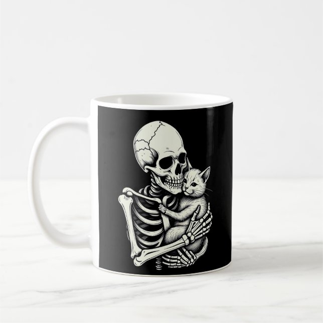 Mug Chat Mignon Squeletté Drôle Amateur de Chats pour  (Gauche)
