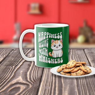 Mug Chat mignon vert drôle disant