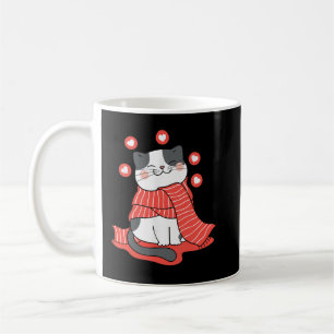 Mug Chat mignonne avec coeur pour la Saint Valentin et